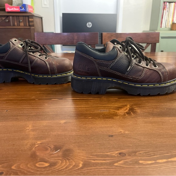 Dr. Martens DM229 Brown Leather Steel Toe Boots Shoes US M 7 W 8 - Picture 2 of 6